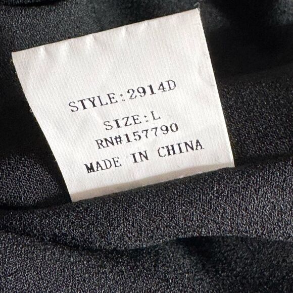 Pinch Dress Womens Size large chiffon tiered ruffle sheer long sleeve mini Smock - Picture 9 of 12